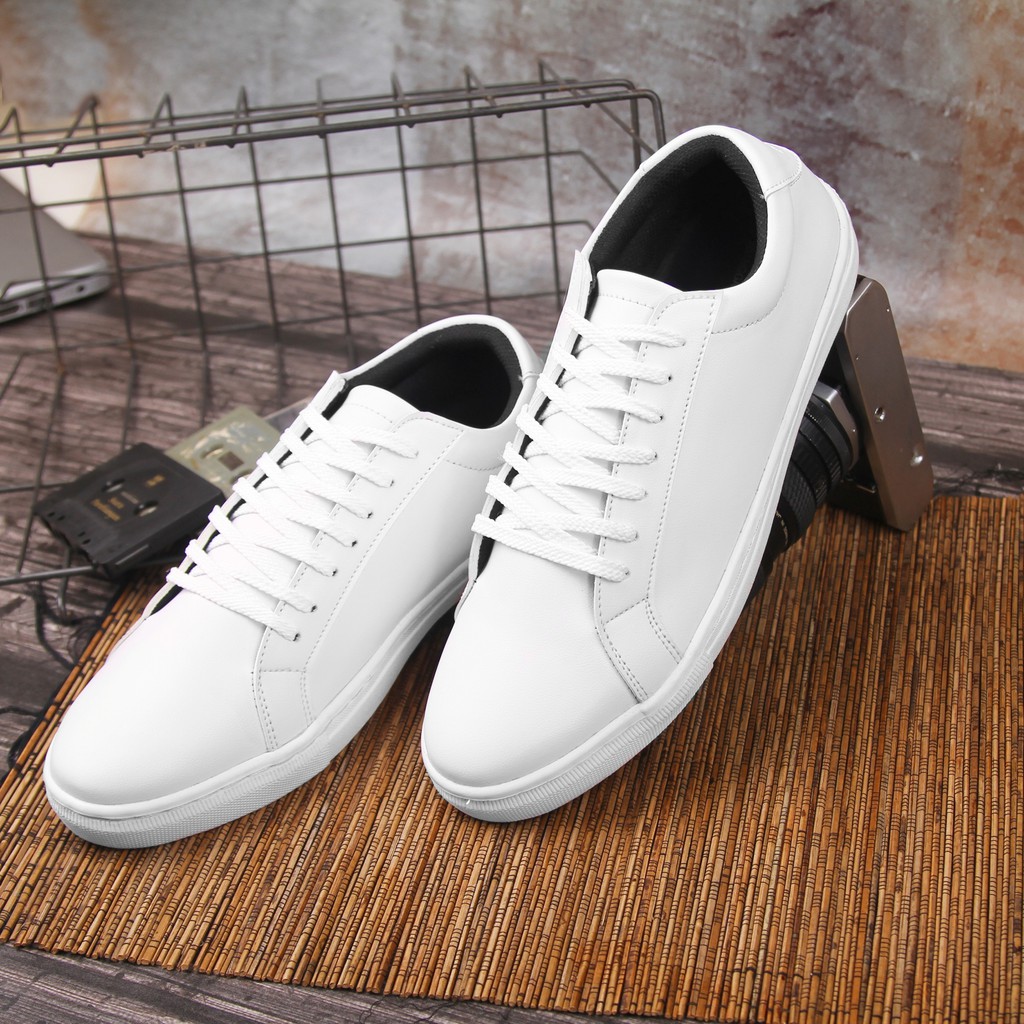 Victor White | Sepatu Sneakers Pria Putih Original Casual Polos Cowok Ori Footwear | ARF x FORIND