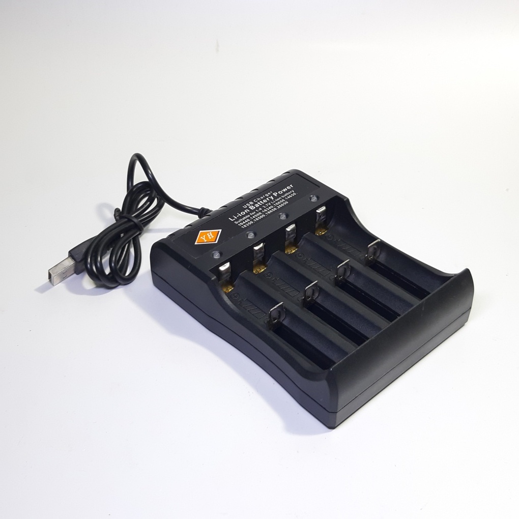 Charger Battery Semua Type Lithium 4.2V - 1000mA Model USB 4Slot