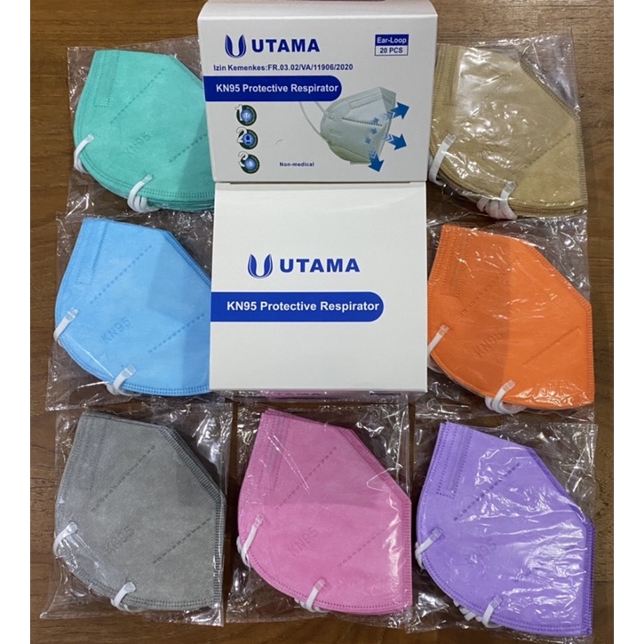 Masker KN95 UTAMA 5 ply isi 5 pcs repack Kemenkes