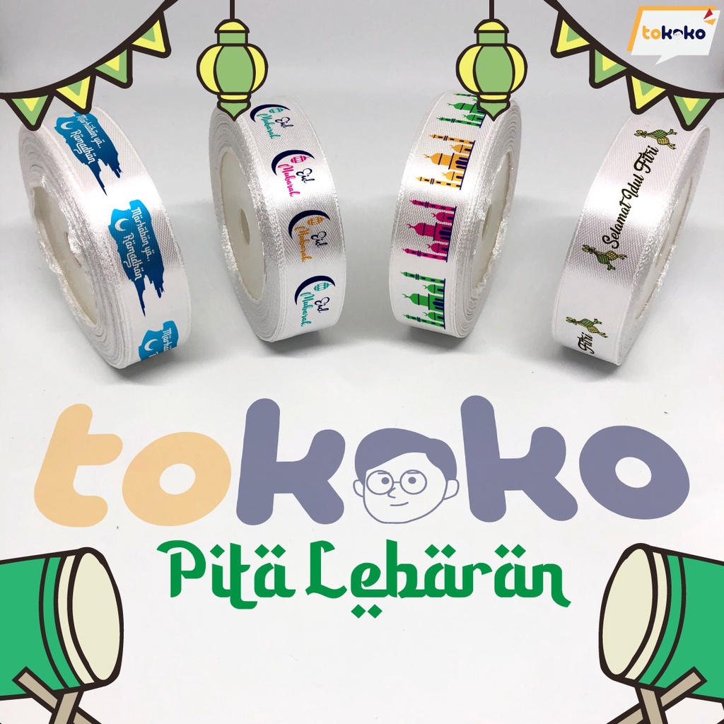 

Pita Lebaran Ramadhan Per Meter untuk Dekorasi Hiasan Hampers Aneka Motif Lucu Pita Islam Muslim