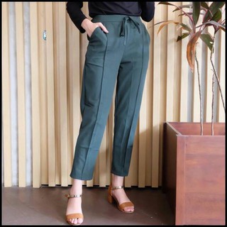 Designkorea Celana Suede Jogger No Pom Pom Bahan Streach Designkorea Celana Suede Jogger No Pom Pom Bahan Streach