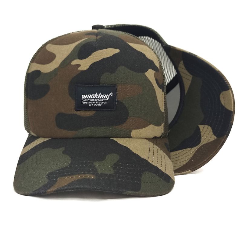 TOPI JARING PRIA DISTRO TRUCKER CAMO TOPI JARING ARMY DISTRO WANKBAY