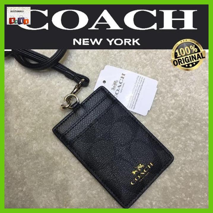 

DOCUMENTO- COACH ID LANYARD IN COLORBLOCK SIGNATURE CANVAS 100% AUTHENTIC! -ASLIII.