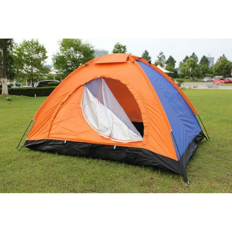 Tenda camping terpal kapasitas 2-3 orang - Tenda Kemping alas terpal outdoor dan indoor