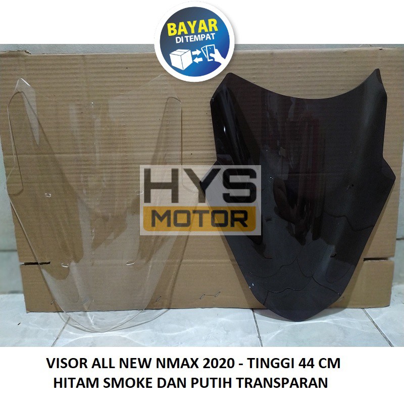 [GRATIS BAUT] Visor Windshield Aksesoris Variasi Motor Yamaha All New NMAX 2020 - Tinggi 44 cm