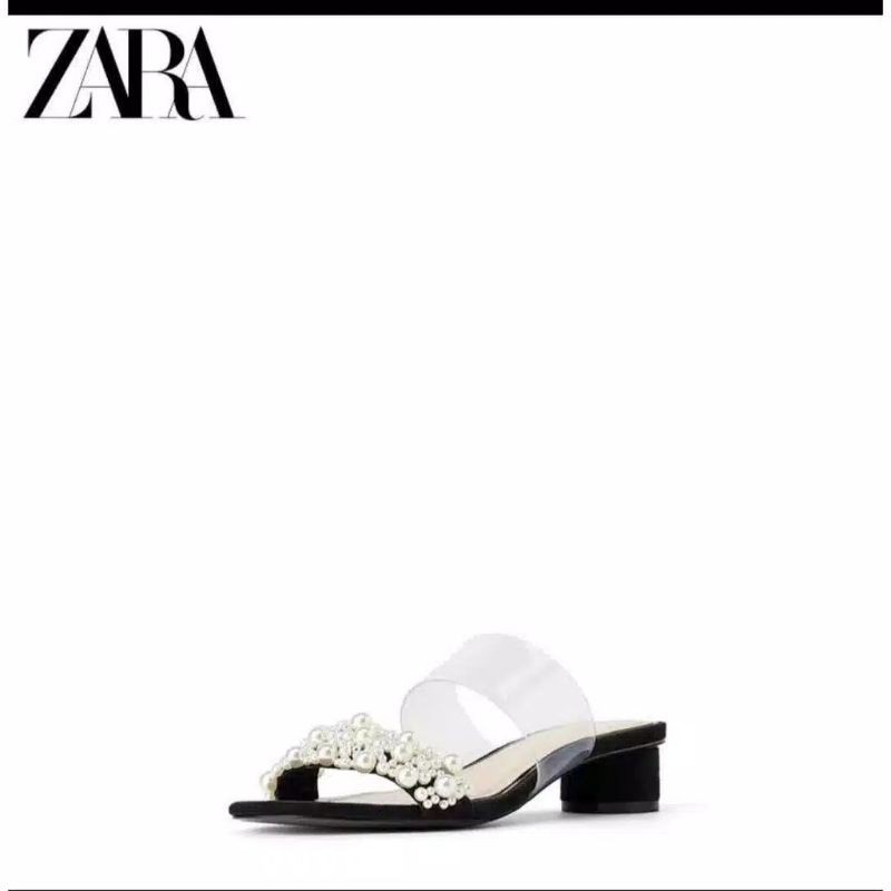 Sandal Zara Vinyl Pearl Mutiara
