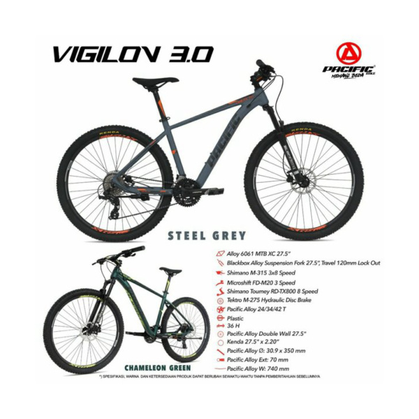 Promo Pacific Vigilon 3.0 Sepeda MTB 27.5 Rem Hydraulic Alloy Murah