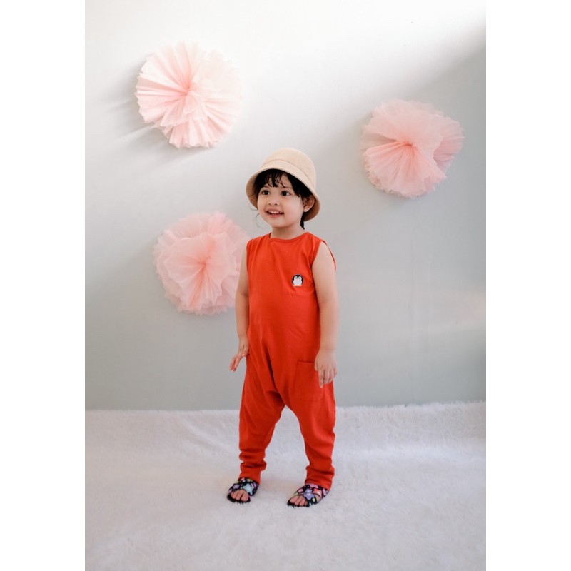 KIDDIEPODS - Animal Patch Jumpsuit / Jumpsuit anak perempuan / Romper Anak perempuan / Terusan Anak Perempuan 1-10 tahun