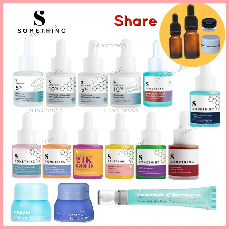 (share in jar) SOMETHINC Niacinamide BARRIER Salmon Holygrail Hyaluronic AhaBha Bomb Gel Supple Glow Jelly