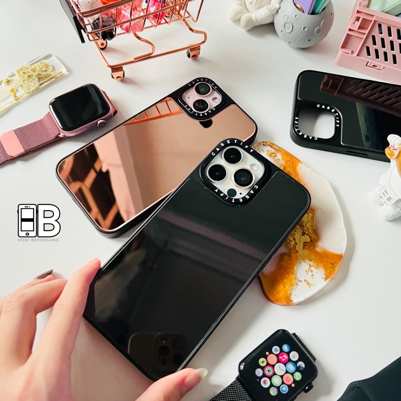 Mirror Casetify Casing Kaca Cermin for iPhone X XR XS 11 12 13 14 PRO MAX