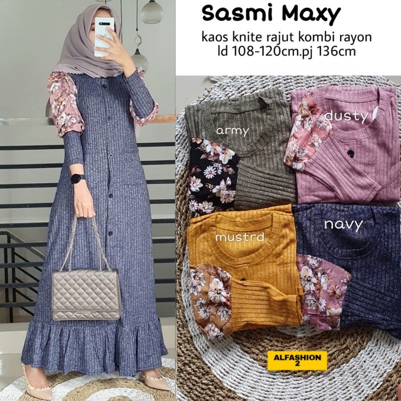 Sasmi Maxy Maxi Dress Dres Gamis