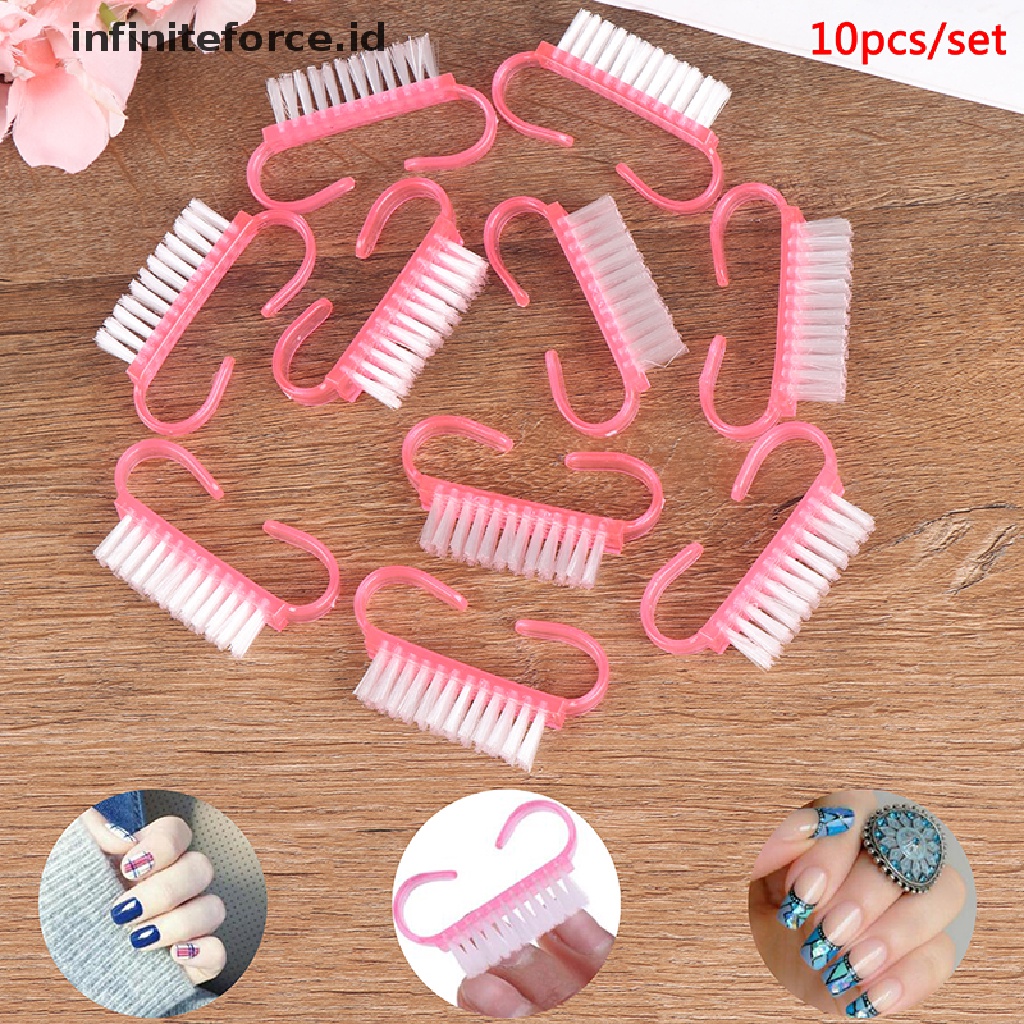 Infiniteforce.id 10pcs / Set brush Pembersih Debu Kuku Untuk nail art / Manicure