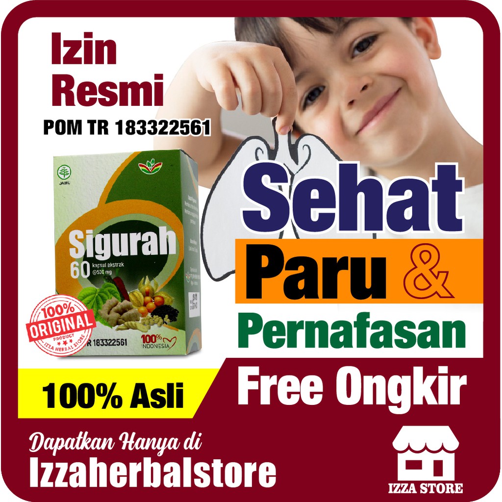 PROMO Kapsul SIGURAH ASLI Original Ekstra Herbal Pernapasan Gurah Batuk Berdahak