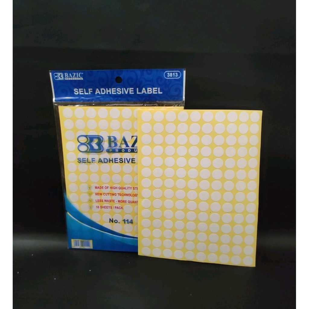 

STIKER LABEL NAMA BULAT POLOS BAZIC NO.114 MURAH