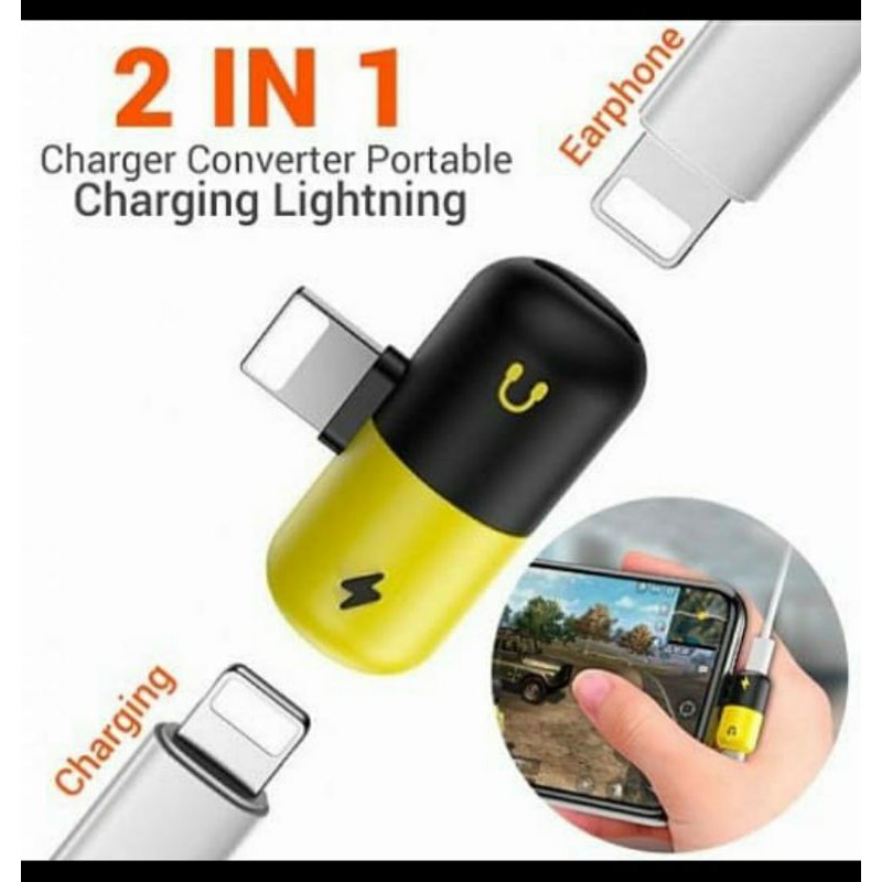 Lightning Splitter /Adapter Splitter 2in1 Audio Charger iPhone Dual Lightning OTG