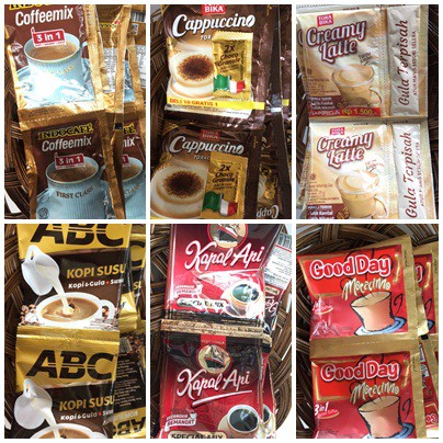 

Jenis-Jenis Kopi Sachet/Goodday/Kapal Api/Indokaffe/Luwak/Creamy Latte