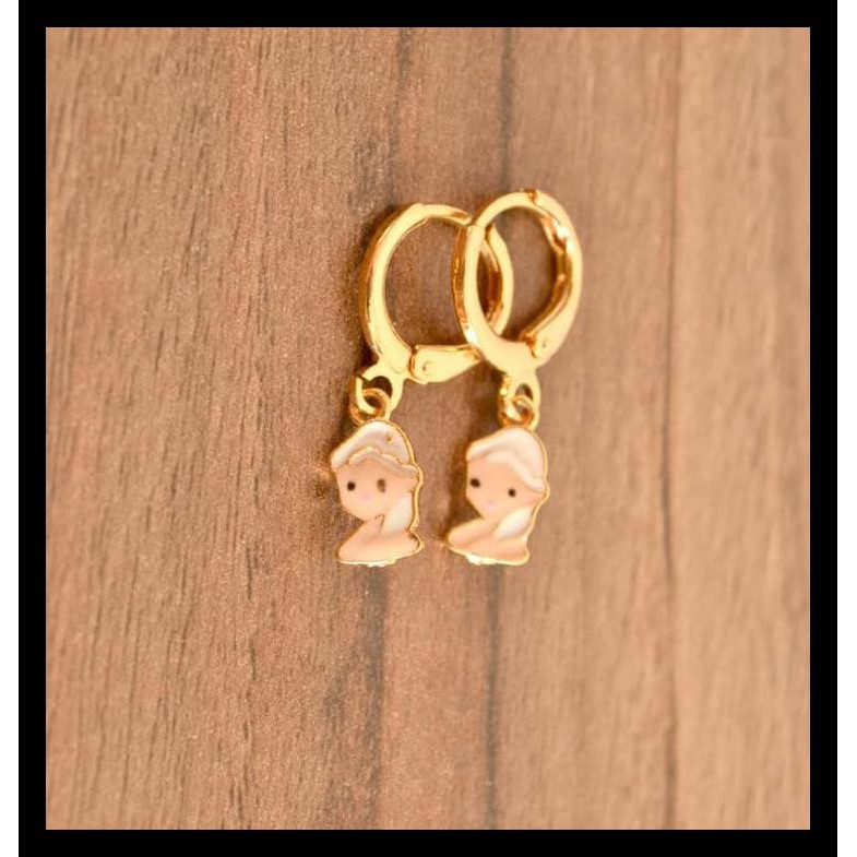 HOT LIST ANTING ELSA FROZEN PUTIH BIRU LAPIS EMAS - PUTIH PALING LARIS