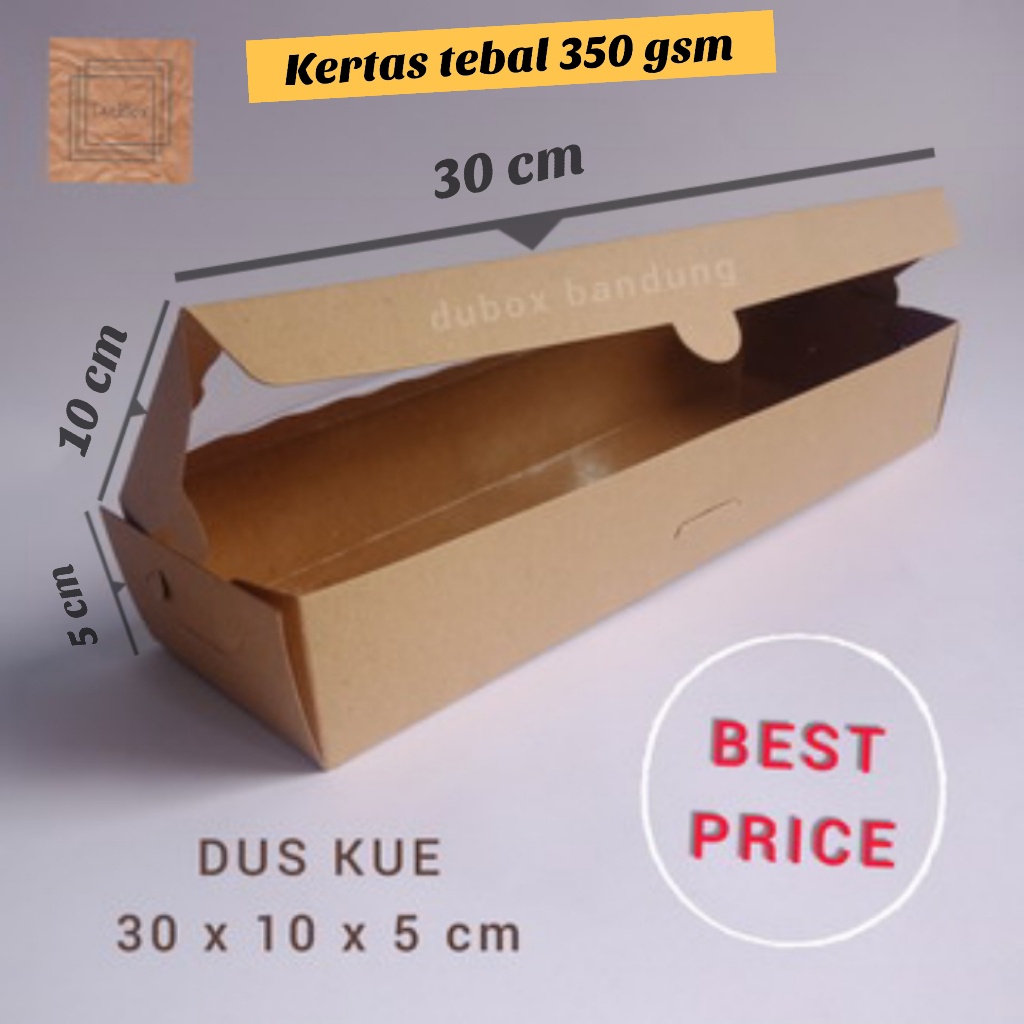 

1pak=10pcs DUS BOX 30x10x5 DUS BROWNIES, DUS DONAT, DUS MAKANAN, DUS BOLU CANTIK, DUS BOLU KEKINIAN