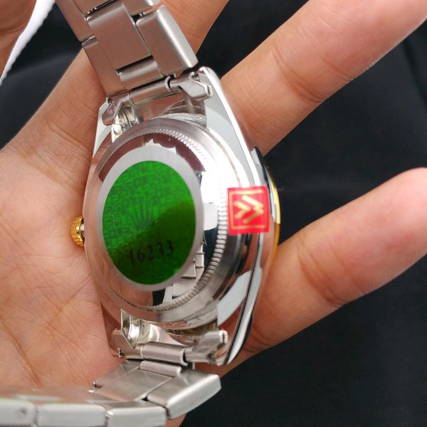 TER BARU -  Jam Automatic Rolex R1003 Oyster Perpetual Rantai Kombi Plat Black (hargajam harga jam