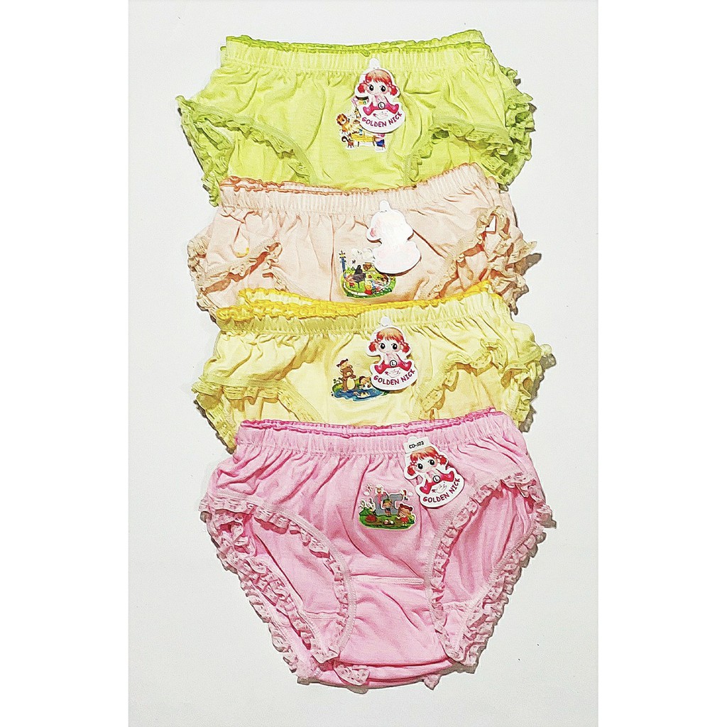 6 pcs Golden Nick Celana Dalam Anak Perempuan, Pakaian Dalam Anak Perempuan - Motif Renda - Bisa COD / Bayar di tempat