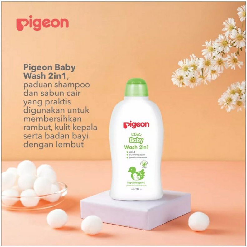 Pigeon Baby Wash 2 in 1 Sabun + Sampo 100 ml / 200 ml