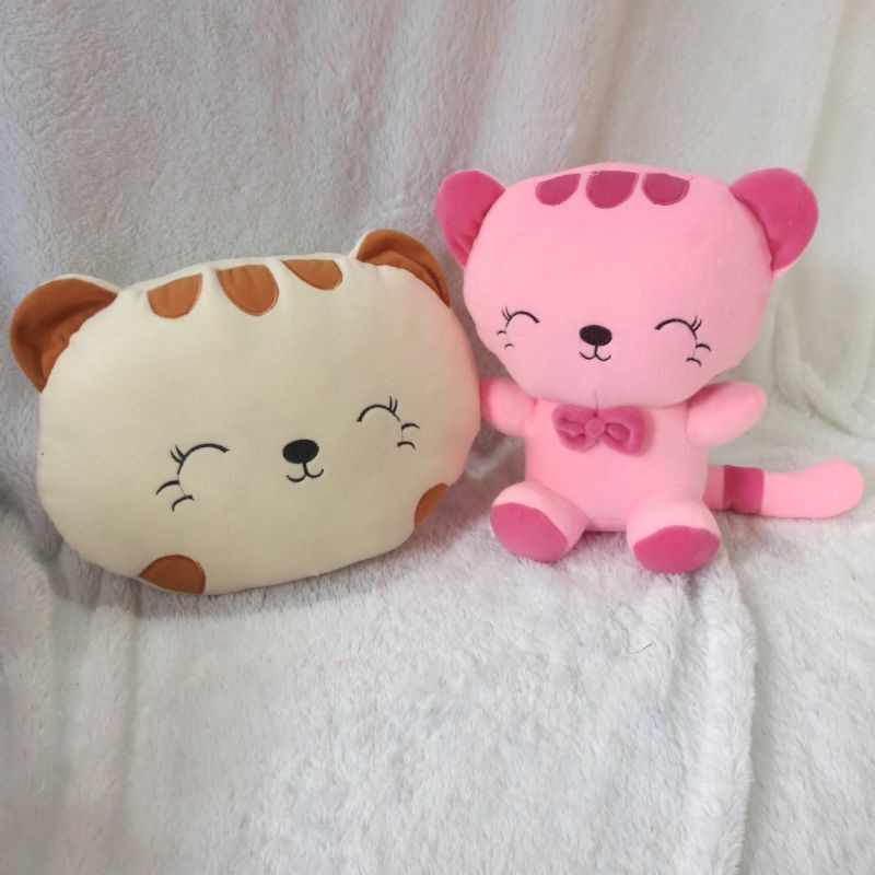 paket bantal dan boneka KUCING XL boneka