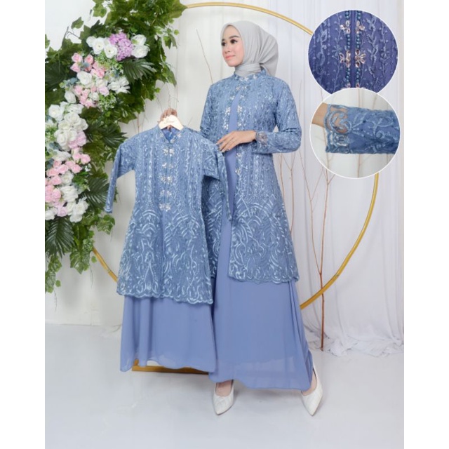 GAMIS EVIOLA // BAHAN TILLE BORDIR MIX CERUTY BABYDOLL HIASAN PAYET // By Aleeta