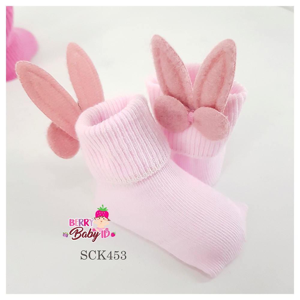 YooBerry Rabbit Socks Kaos Kaki Bayi Polos Rabbit Pita 6-12 Bulan Berry Mart