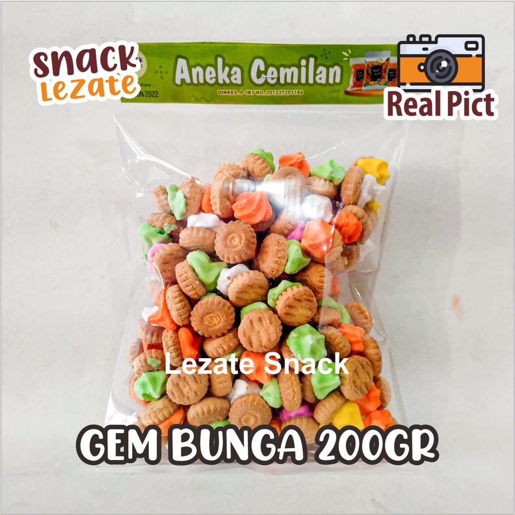 

Gem Rose Biskuit 200gr Murah Enak Renyah / Kue Gemrose Biskuit Gem Bunga Roti Kering Manis Roti Mawar 1/5KG Lezate Snack