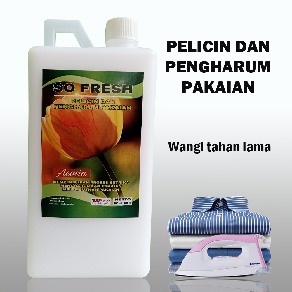 PELICIN SETRIKA DAN PENGHARUM PAKAIAN SO FRESH AROMA ACASIA 1 LITER