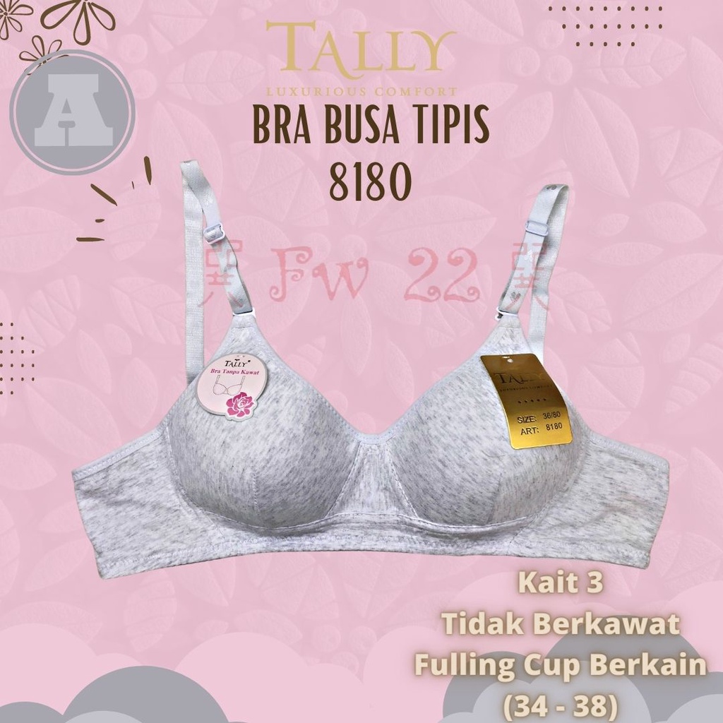 BH Tanpa Kawat Tally 8180 Bra Cup A dengan Busa Sedang dan Berbahan Lembut dan Nyaman