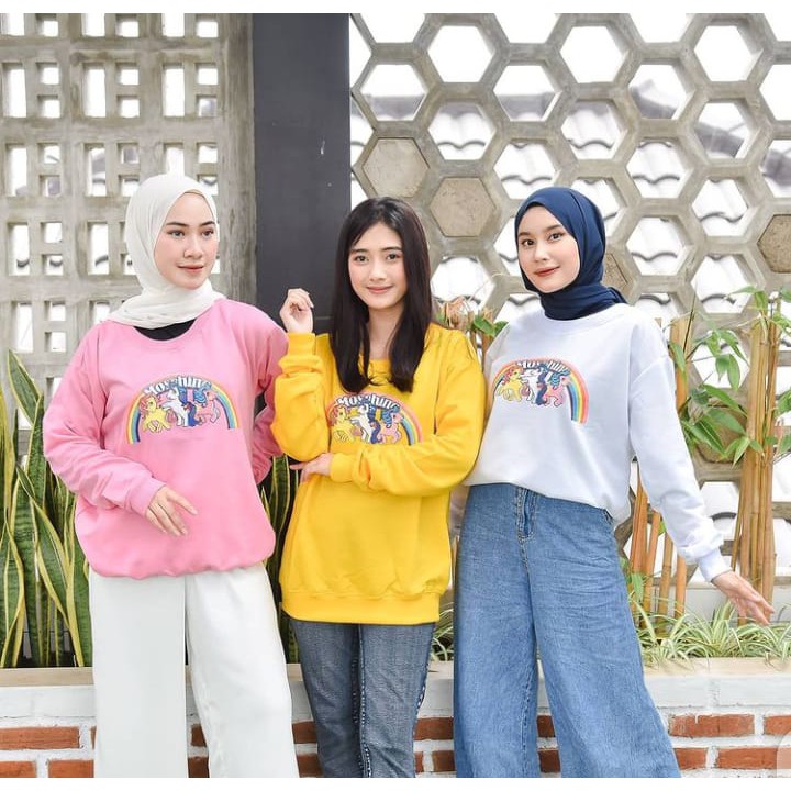 Sweater Wanita Grosir - Pony Taile Rainbow