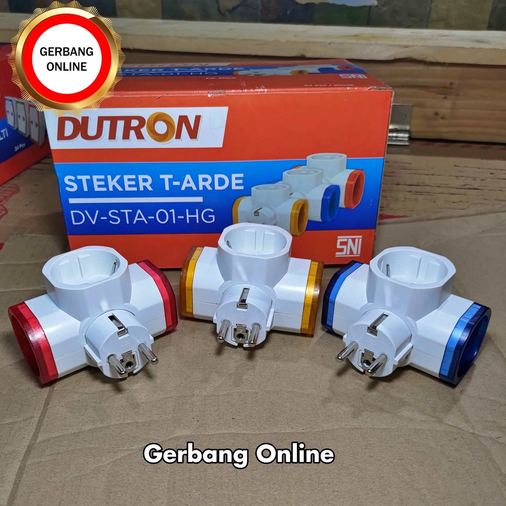 Steker T Arde Dutron Colokan Cabang 3 Cagak 3 Lubang DV STA 01 HG