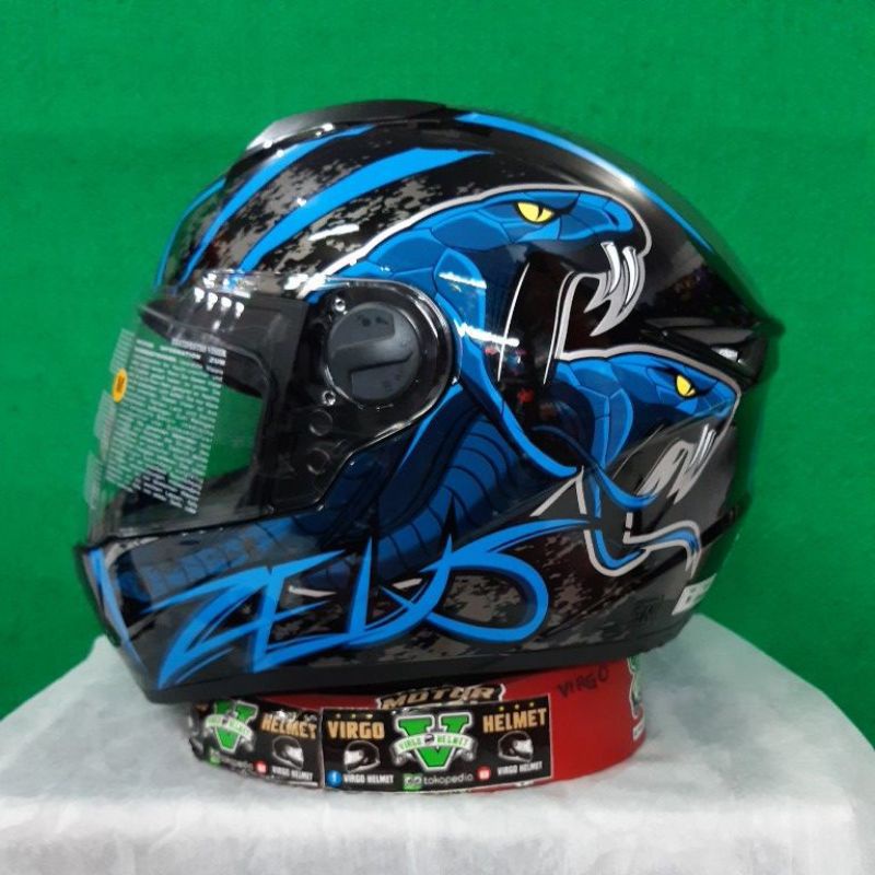 ZEUS HELM FULL FACE ZS -811 BLACK BLUE