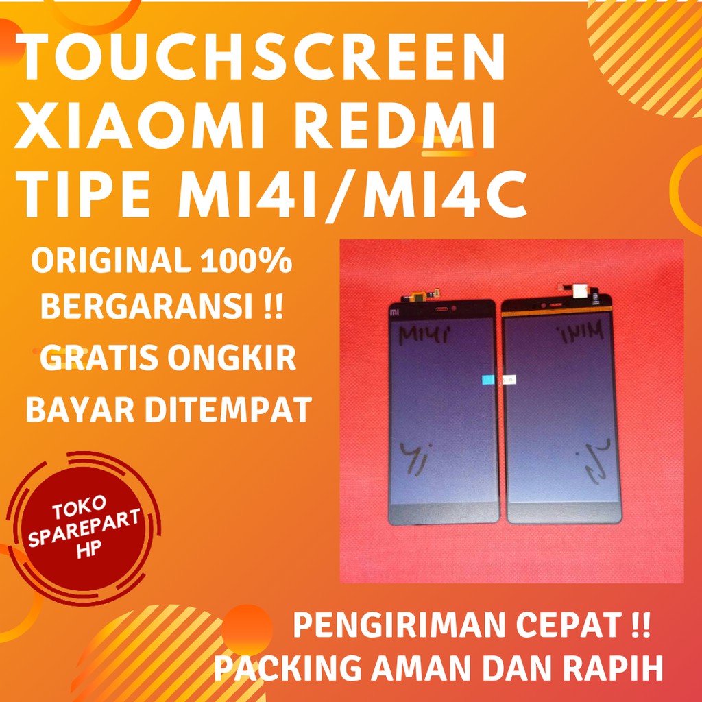 Ts Xiaomi redmi MI4I original Tc Layar sentuh Xiaomi MI4C Ori Touchscreen Hp Redmi MI4I/MI4C