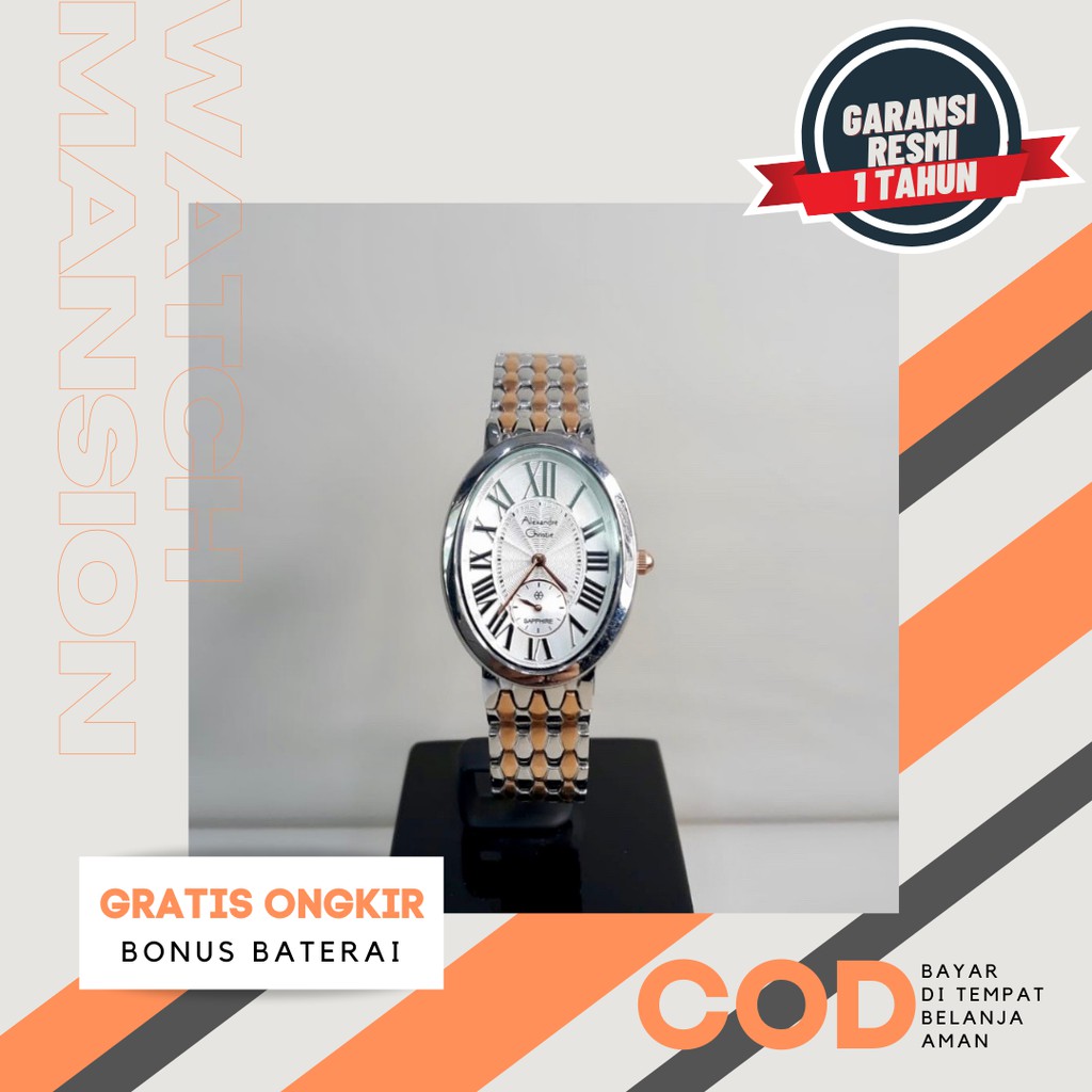 JAM TANGAN WANITA ALEXANDRE CHRISTIE 2667 AC2667 STAINLESS STEEL ORIGINAL GARANSI 1 TAHUN