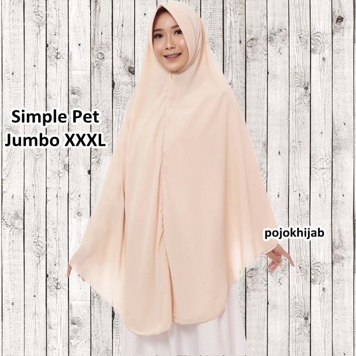 Khimar Pet JUMBO XXXL Hijab instan Kerudung Antem / PET ANTEM SUPER JUMBO/JILBAB INSTAN JUMBO