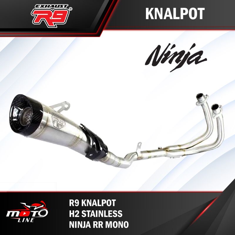 KNALPOT R9 H2 STAINLESE NINJA RR MONO ORIGINAL