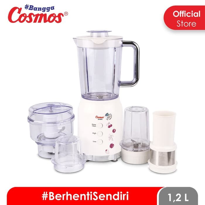 COSMOS Blender 4 Tabung Plastik 2 Liter CB 802 - Garansi 1 Tahun