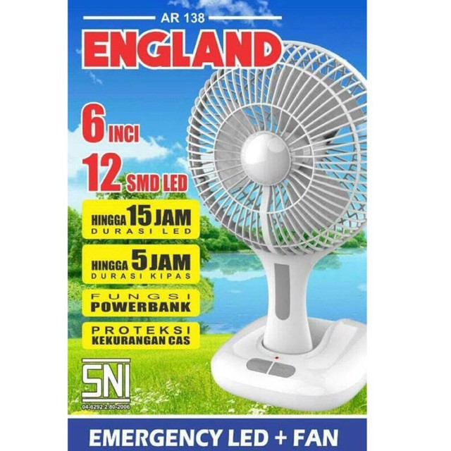 Termurah Lampu dan kipas emergency Arashi England