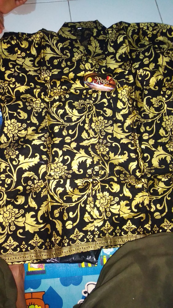 Promo Asli Baju Batik Kemeja Pria Sogan Lawasan Manuk Kembar Kattun Cap Solo Baru Pria Kerja Lebaran