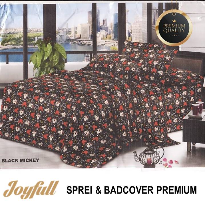 Sprei Mickey Mouse Black Premiun Anak Single Import