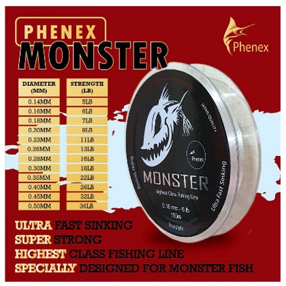 Senar Pancing Laut Phenex Monster 150 M Original