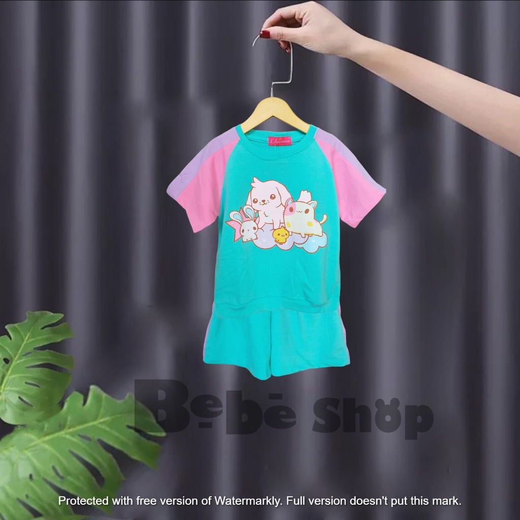 Setelan baju anak lucu bahan Baby Terry super karakter kelinci usia 1 Sampai 7 Tahun