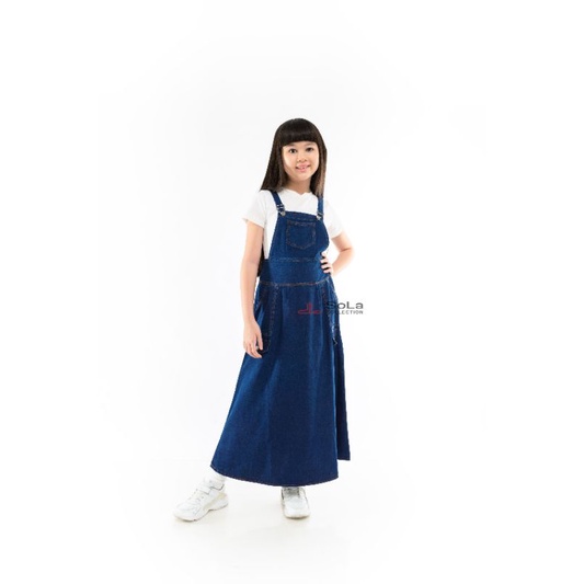 Sola - Overoll Rok Anak Rok jeans anak Warna Navy usia 6-11 tahun kode 8980
