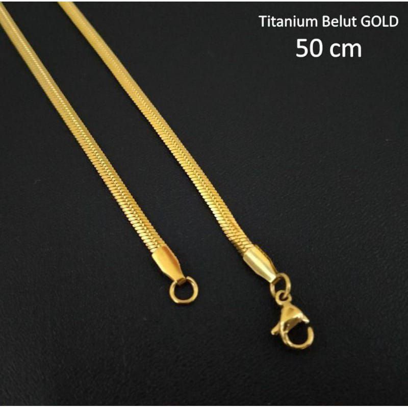 KALUNG TITANIUM STAINLEES TELL PRIA DAN WANITA MODEL GEPENG ANTI KARAT TIDAK LUNTUR SELAMA NYA BAJA