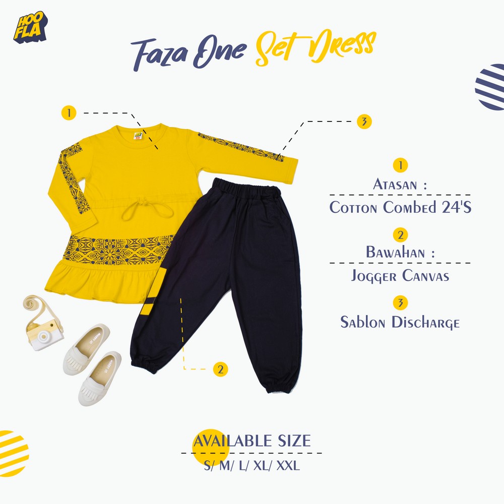ORI Faza One Set Dress / Dress Anak Premium - OSD01 Fashion Quality