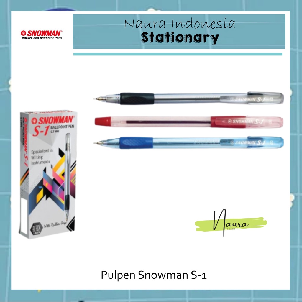 

[1 PACK] Pulpen Snowman S-1 | Bolpoin Snowman S-1 | Bulpen Snowman Murah