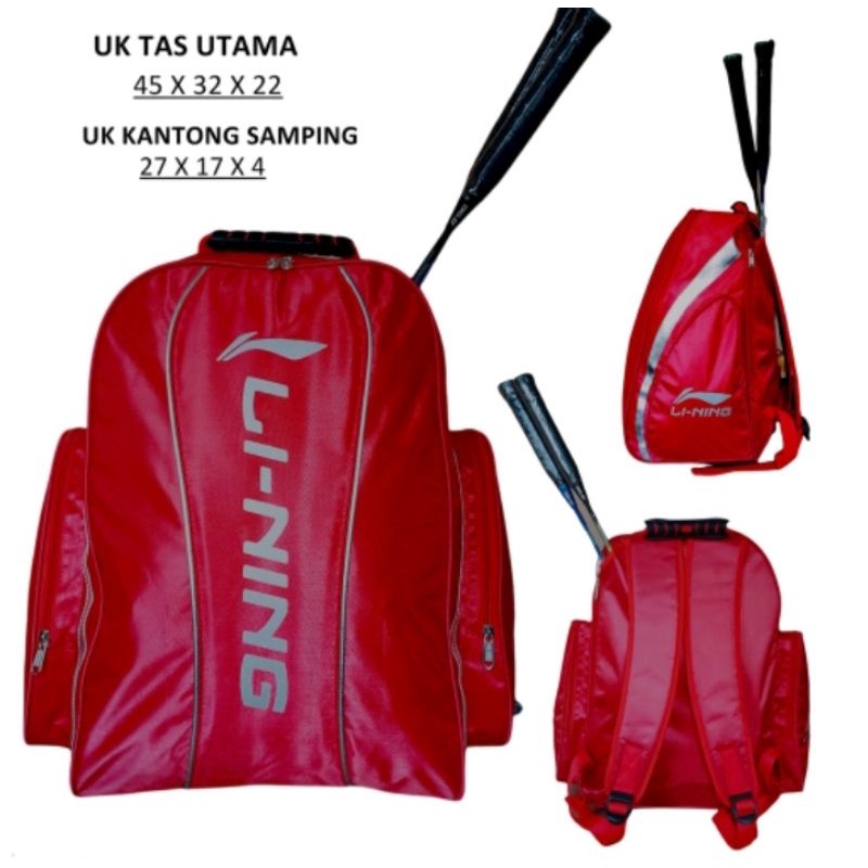 Tas raket badminton model lining ransel