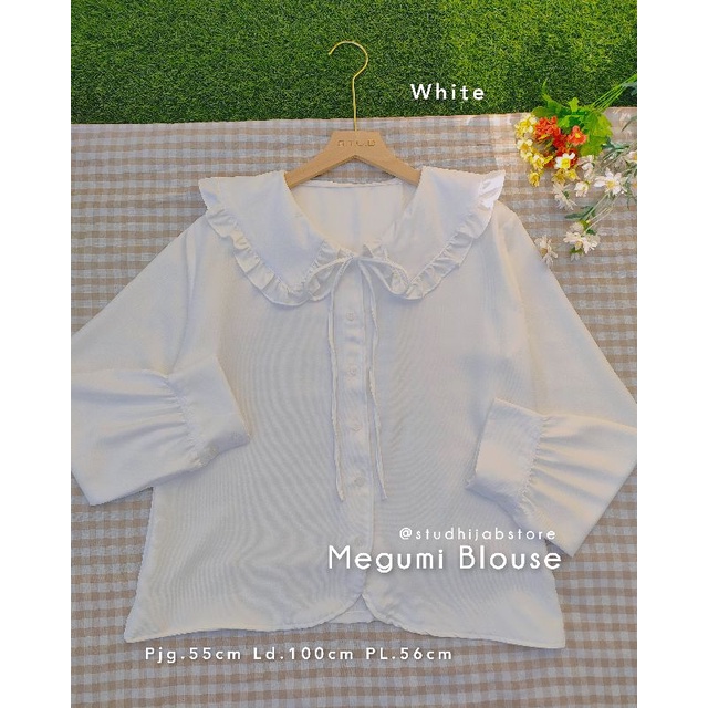 Megumi Blouse Kerah Sailor ala Korean Style by Studhijabstore